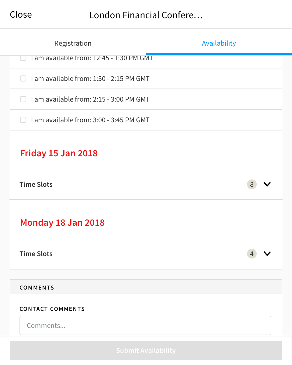 08b Conference – Availability scroll